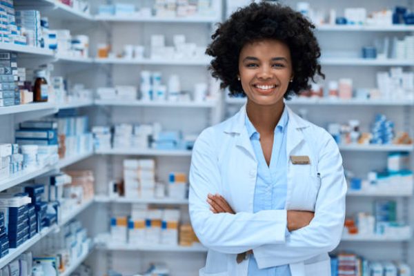 Portrait of a confident young woman working in a pharmacy Portrait of a confident young woman working in a pharmacy
